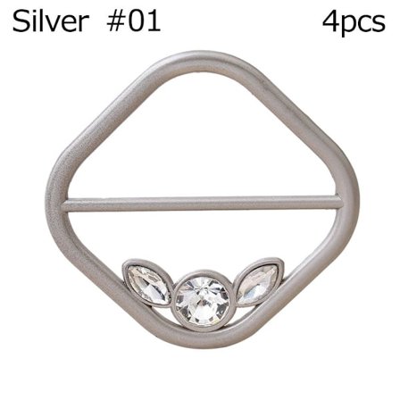 4st Scarf Spänne Scarf Ring SILVER #01 #01