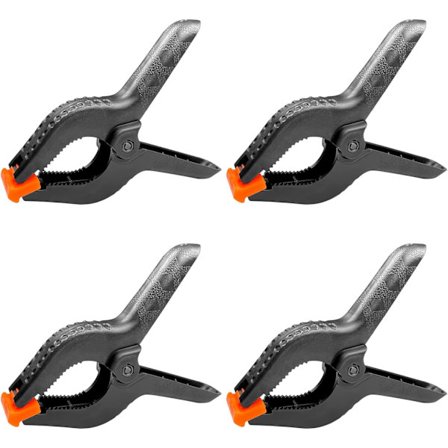 4 stk. 6" 158MM Plastik Fjederklemme Høj Spændekraft Maksimal Åbning