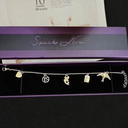 Taylor Swift Bejeweled Midnights Eras Armband Flickpresent Ny Kedja Armband B with box