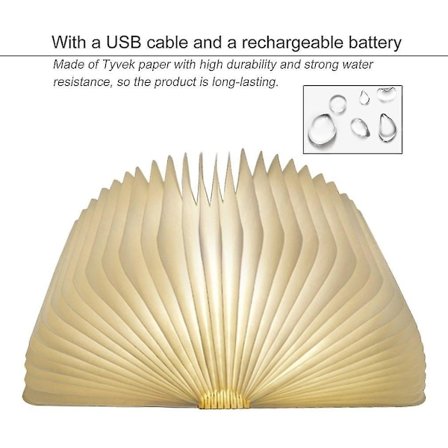 Innovativ USB-oppladbar LED-lampe i trebokform