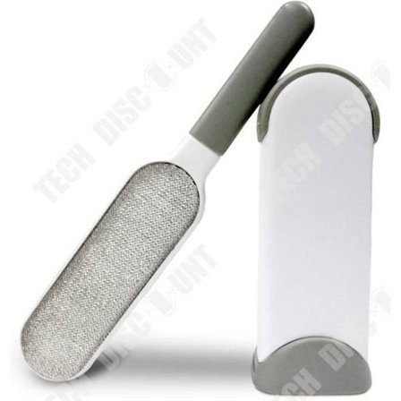 Djurskapsborste - TECH DISCOUNT - TD - Dubbel elektrostatiskt - Lätt att rengöra - Vit