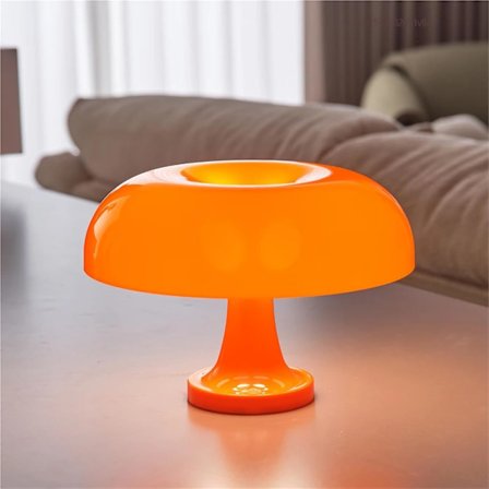 Enkel og moderne bordlampe, nattbordslampe til soverom, oransje dekorativ bordlampe (Oransje)