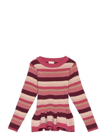 Minymo T-Shirt Ls Y/D Knit - Pink - 140