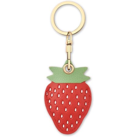 Airtag Nøglering, Sød PU-Etui [Adgangskontrol Nøglering] (Airtag Medfølger Ikke) (Jordbær Stil)