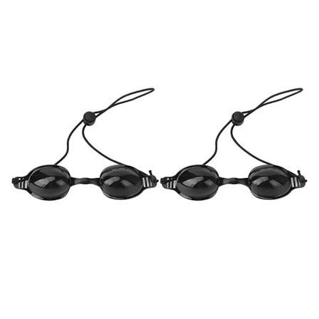 2-pak anti-laser briller blackout rødt lys sikkerhedsbriller LED sort