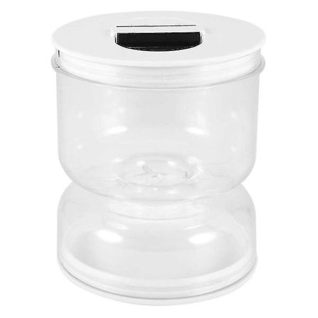 Syltet agurk og oliven timeglasskrukke, sylteagurk flip-krukke adskilt fra vått og tørt, agurkkrukke med sil