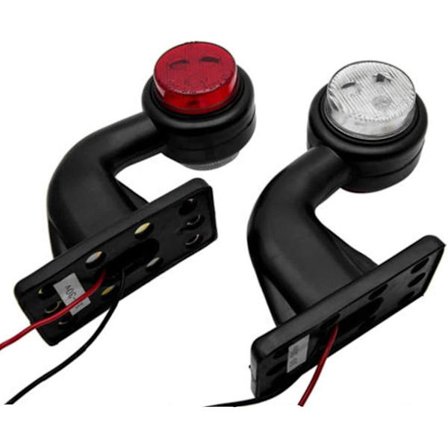 2-pack 6 LED 12V 6 LED gummisidemarkeringsljus för släpvagn, lastbil, skåpbil