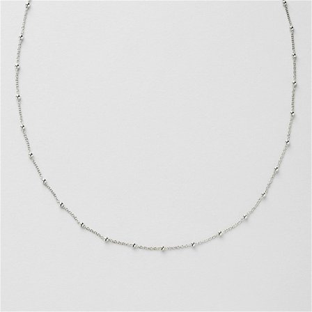 Dot Chain Choker 36 cm - Sterling Silver - Safira