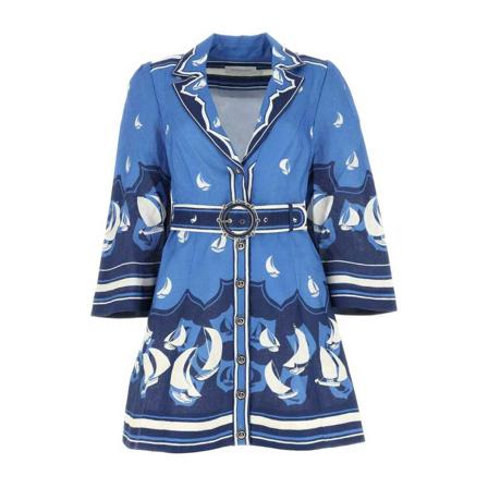 Zimmermann, Short Dresses Blauw, Dames, Maat:S