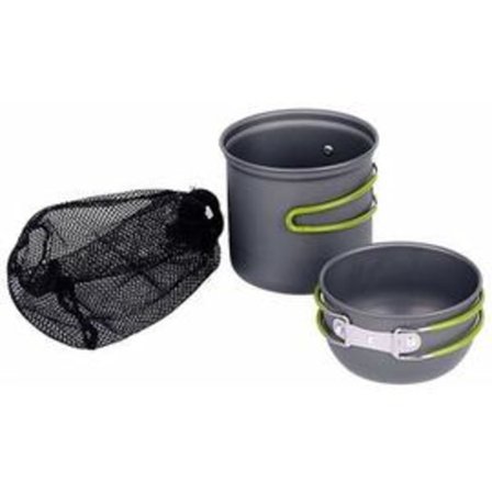 Multi-Pcs Camping Pot Kit, Köksredskap, Lätt, Hållbar och Kompakt Grytset med Campingspis/Kittel för