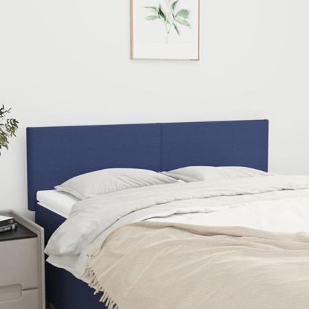 Vidaxl Huvudgavlar 2 St Blå 72x5x78/88 Cm Tyg Blå