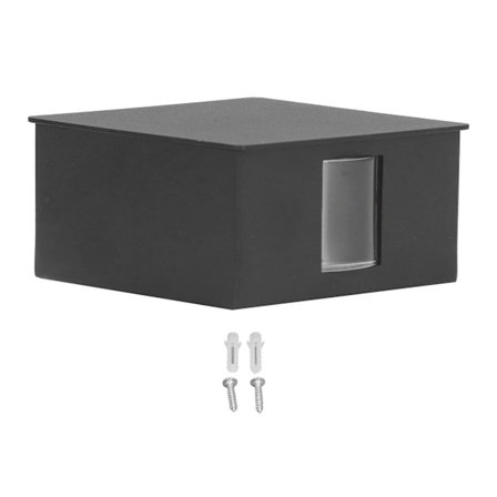 Beam Wall Light Quadrate Design Retro Warm Light 3W Unilateral Lighting LED Vägglampa AC85 till 265V för Hotel Black Shell