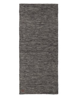 Ullmatta melerad Birka Antracit - 75x230 cm - KM Carpets