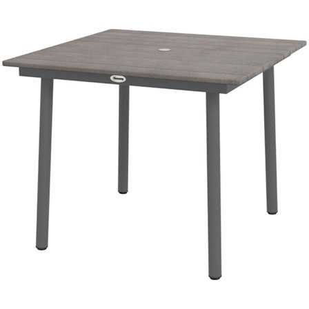 Rootz Havebord - Udendørs spisebord - Loungebord - Vejrbestandig - Moderne Design - 90cm x 90cm x 75cm - Mørkegrå