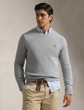 Polo Ralph Lauren Cotton Crewneck Sweater - Grey - L