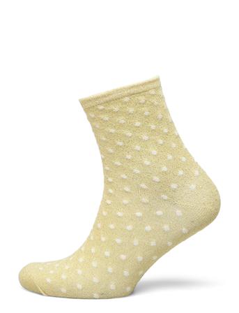 Pcsebby Glitter Long 1-Pack Pattern Noos Lingerie Socks Regular Socks Keltainen Pieces