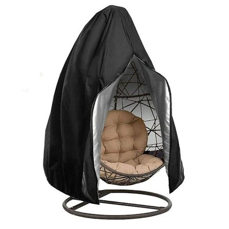 Utendørs Rattan Hage Egg Stol Trekk Støvtett Rattan Stol Trekk for Hagemøbler med Glidelås