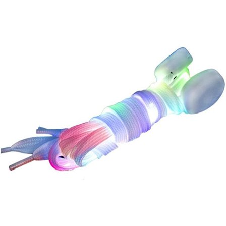 Lysende LED nylon skolisser for basketballsko - Ideell for festivaler, bursdagsfester, klubbing, dans, spillkvelder og løping