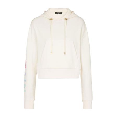 Balmain, Hoodies Beige, Dames, Maat:S