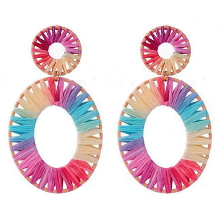 Tofs Hoop Drop Örhängen Handgjorda Mode Statement Smycken för