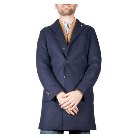 L.b.m. 1911, Single-Breasted Coats Blauw, Heren, Maat:L