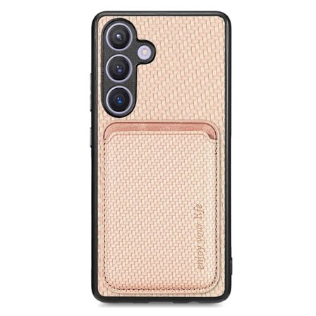 Samsung Galaxy S24 Magnetkorthållare Skal - Khaki