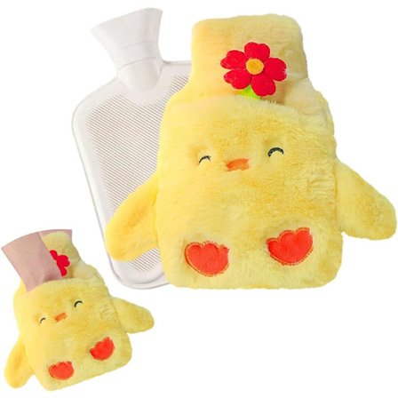 Mjuk varmvattenflaska i plysch, varmvattenflaska i plysch, varmvattenflaska