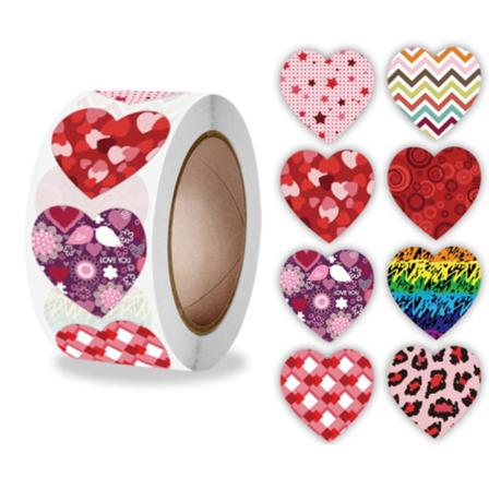 500st Stickers Klistermärken - Love / Hjärta Motiv - Cartoon Multifärg