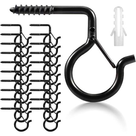 24-pack skruvöglor, Q-Hanger takkrokar med säkerhetsspänne,