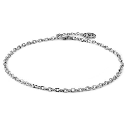 Bracelet de cheville pour homme avec chaîne marine en acier inoxydable argenté pour hommes - Bracelets de cheville - pour Hommes - Lucleon