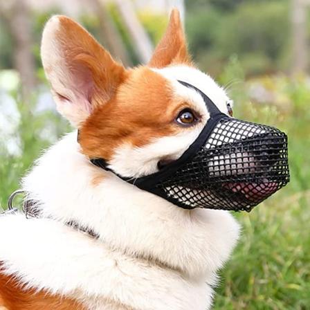 Hundemaske Myk Nylonmaske (Svart, L) - Justerbar pustende mesh