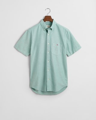 GANT - Regular fit kortermet oxfordskjorte til herre deep green