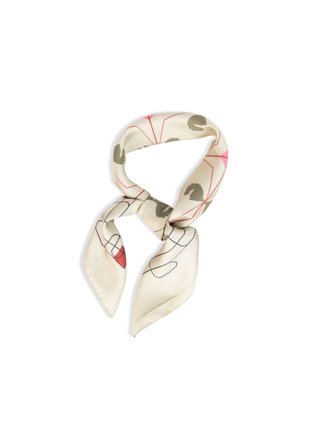 Hést Eliza Silk Scarf Large Dame - Gray Green