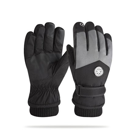 Skidhandskar för vintercykling, vindtäta, vattentäta, elcykel, pekskärm, varma handskar med sammetsisolering för att förhindra kyla