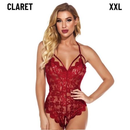 Blonde Bodysuit Undertøj Natkjole-Undertøj CLARET XXL claret