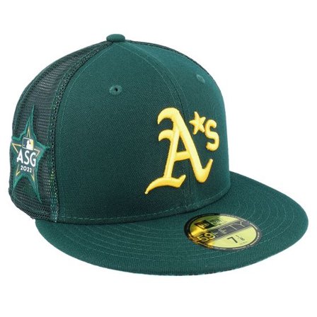 New Era - MLB Grön fitted Keps - Oakland Athletics MLB22 All Star Game Wo 59FIFTY Green Mesh Fitted @ Hatstore