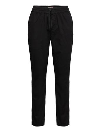Loose Trousers With Vintage Wash And Elastic Waist Casual Bukser Sort Revolution
