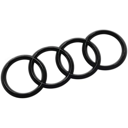 Audi Rings Black Edition Emblem Blackline Logo Sort 27,3 cm