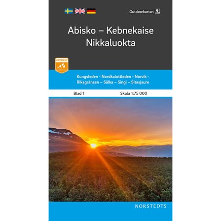 Outdoorkartan Abisko Kebnekaise Nikkaluokta : Blad 9789113104980