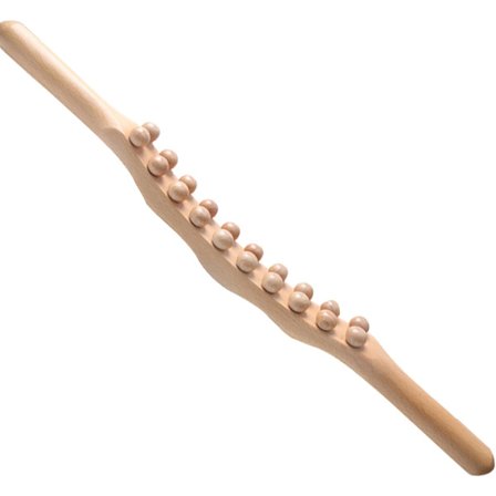 Ryggmassage - Massageapparat - Rygg / Nacke / Axlar / Buk / Midja / - Trä - Trä XL - 20 massagebollar - 1 st - Brunt trä - Gua Sha