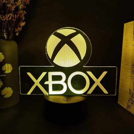 3D Illusion Nattljus Fjärrkontroll 16 Färger Ändrar Spelsymbol