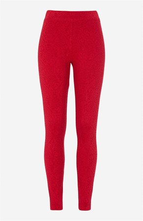 Cellbes of Sweden - Leggings med strukturmønster i rød til damer i størrelse 42/44