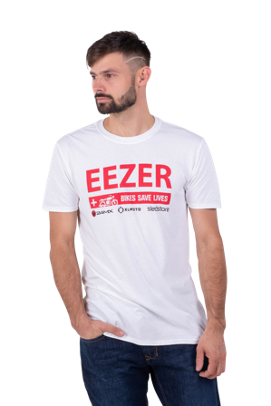 T-Paita Eezer "Bikes save lives" Valkoinen S