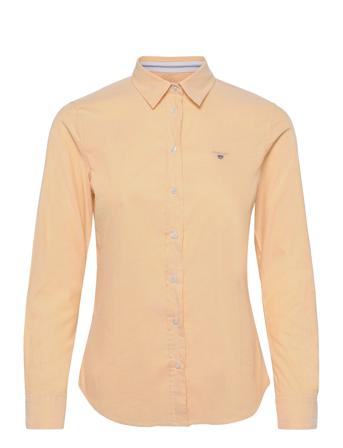 Stretch Oxford Solid Pitkähihainen Paita Keltainen GANT