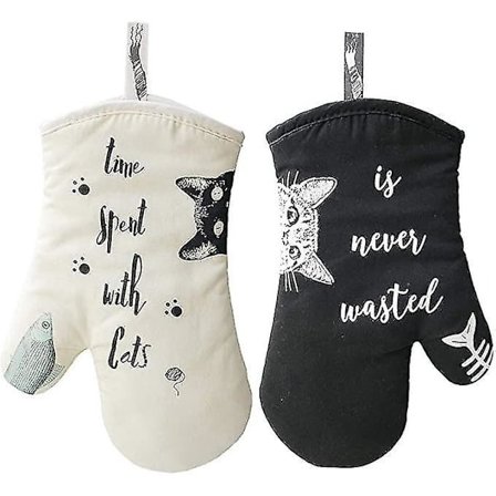Katte Ovn Handske Varmebestandig Skridsikker Køkkenhandsker