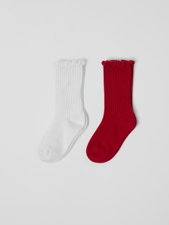Polarn O. Pyret - 2-pack socks - 16|18 - Childrenswear - red