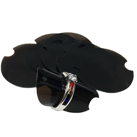 Rings Display Stands Smykkeholder Organizer - Fingerring Ring Utstillingsstativer kompatible Ringer Plast Smykke Display Lagringssystem, Svart, 10