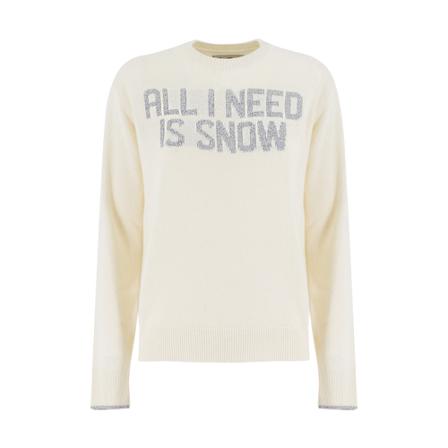 MC2 Saint Barth, Round-neck Knitwear Biały, Kobieta, Rozmiar: L