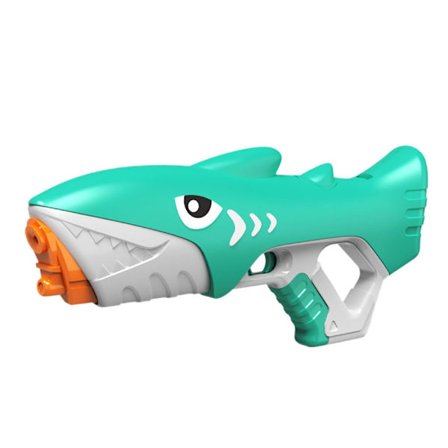 Elektrisk vattenpistol Automatisk vattenpistol med vattenabsorption, Haj elektriska spruta pistoler, Stor kapacitet 600ML, Grön