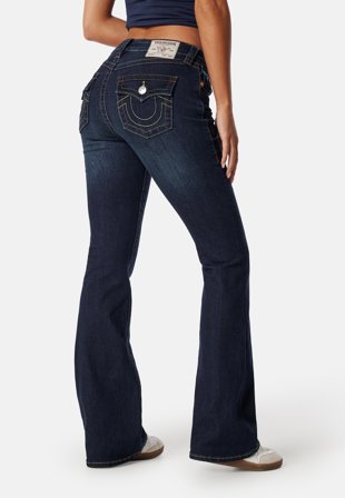 True Religion - Becca Mid Rise Bootcut Flap - Muddy Waters - Kläder - - Bubbleroom